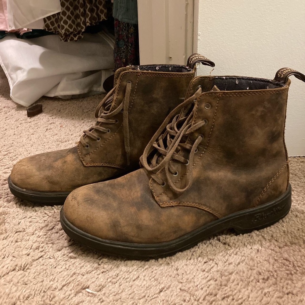 Unisex Rare Blundstone Brown Lace Up Boots